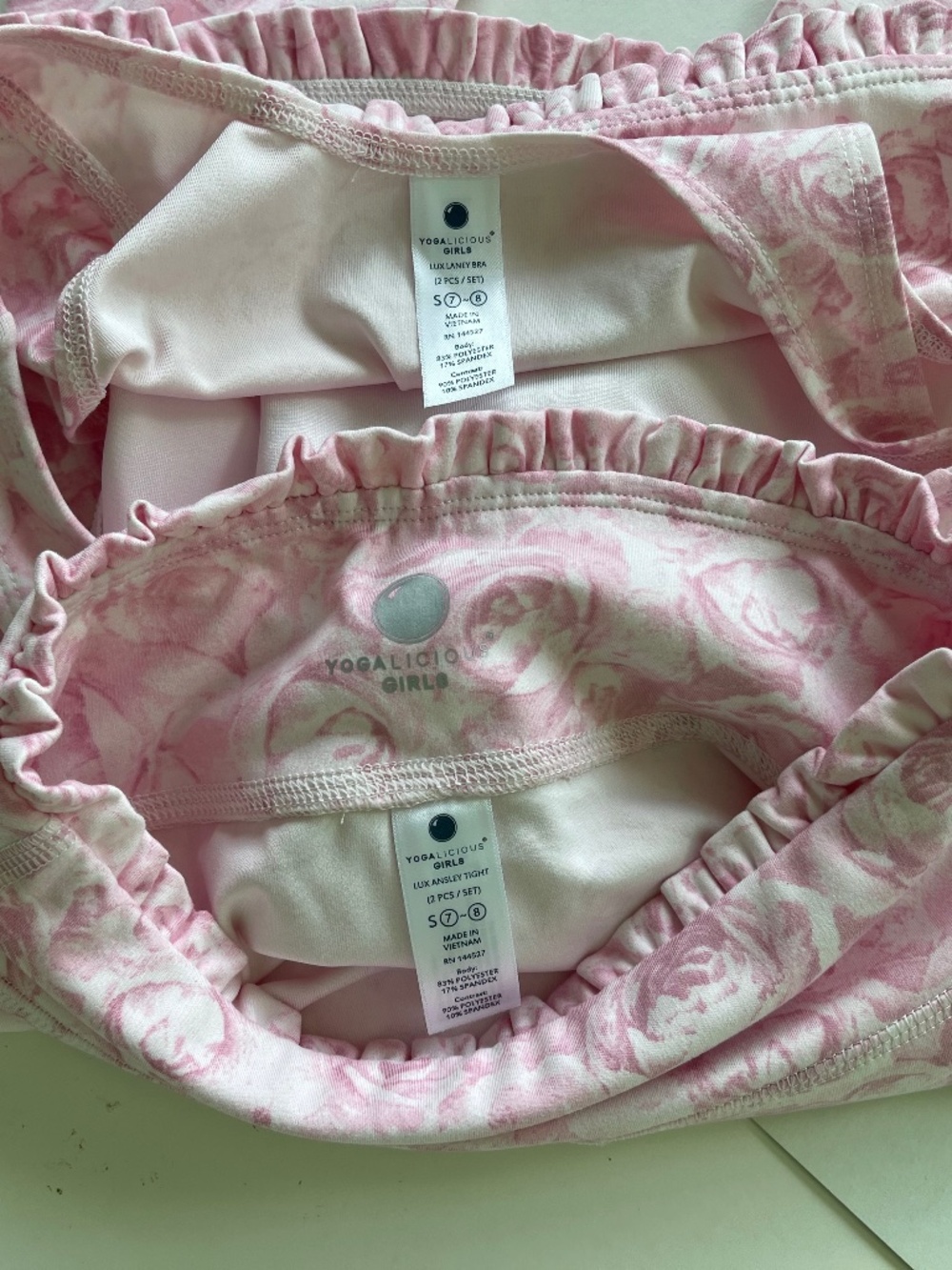 Yogalicious Pink Activewear Set Lux Laney & Ansley Girls - Picture 12 of 15